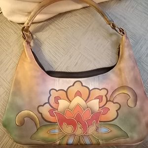 Anushka Lotus hand painted purse